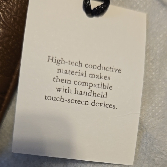 Coach Brown Leather Gloves - Picture 5 of 7